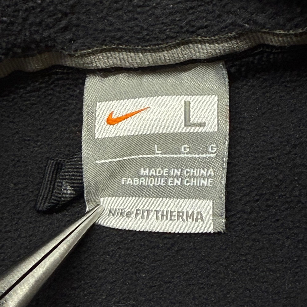 Nike FIT Therma Mens Large Black Softshell Fleece Lined Full Zip Jacket L - Picture 3 of 8
